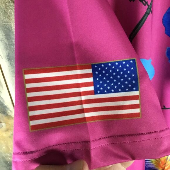 American Grunt Hawaiian print button down shirt men’s size large - Picture 6 of 7